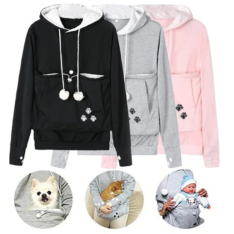 Women’s Hoodie with Pet Pocket – Casual & Cosy