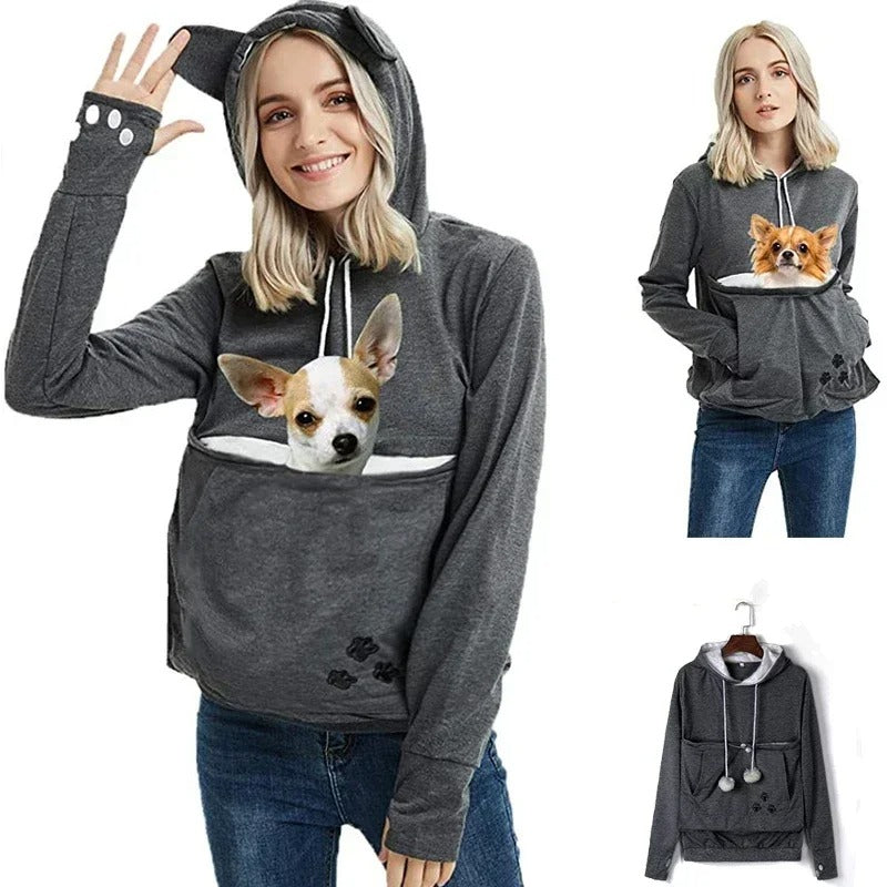 Women’s Hoodie with Pet Pocket – Casual & Cosy