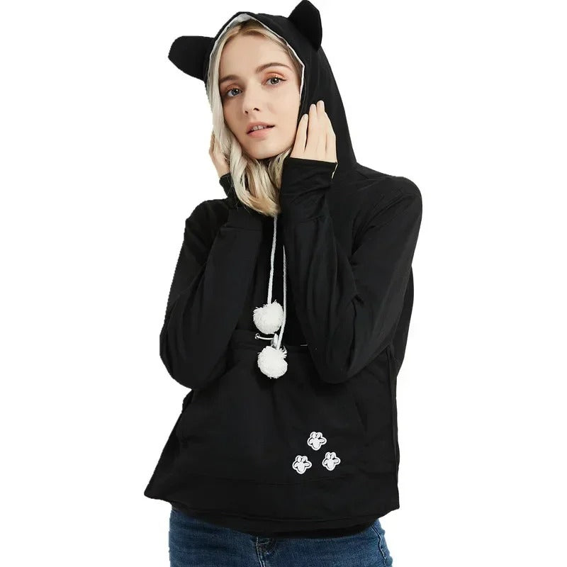 Women’s Hoodie with Pet Pocket – Casual & Cosy