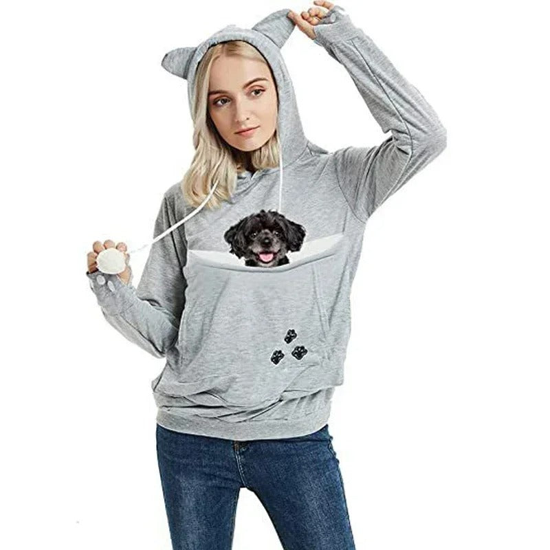 Women’s Hoodie with Pet Pocket – Casual & Cosy