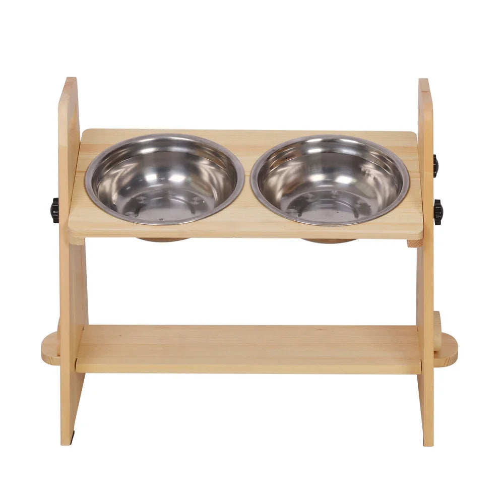 Height Adjustable Elevated Dog Bowls – Raised Feeder Stand for Dogs of All Sizes