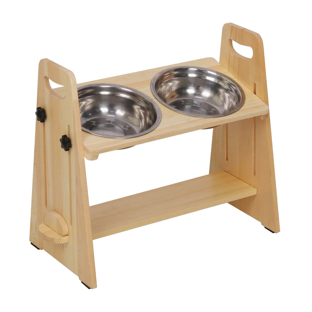 Height Adjustable Elevated Dog Bowls – Raised Feeder Stand for Dogs of All Sizes