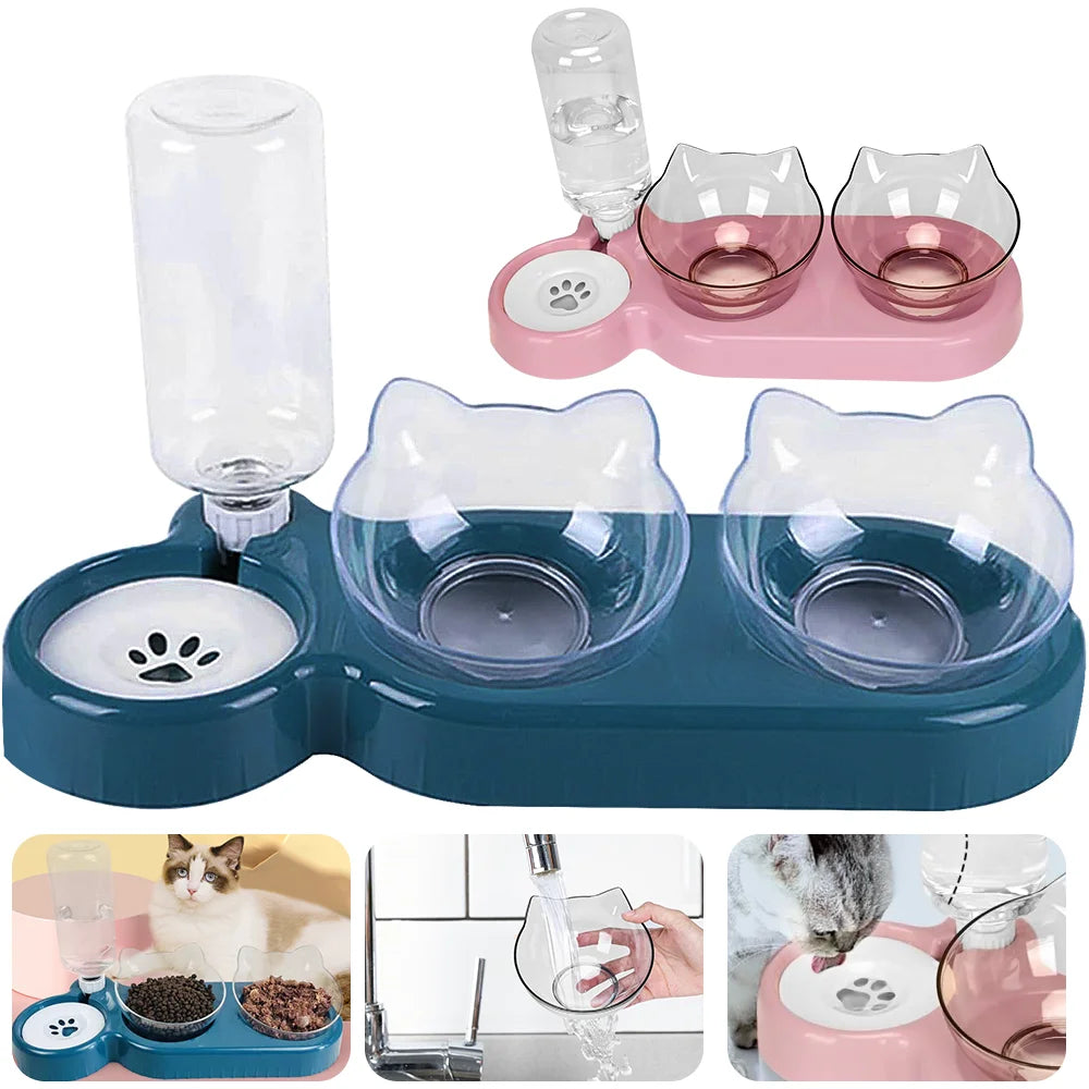 Automatic Pet Feeder & Water Dispenser – Food and Water Bowl for Cats and Dogs