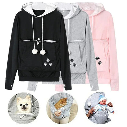 Women’s Hoodie with Pet Pocket – Casual & Cosy