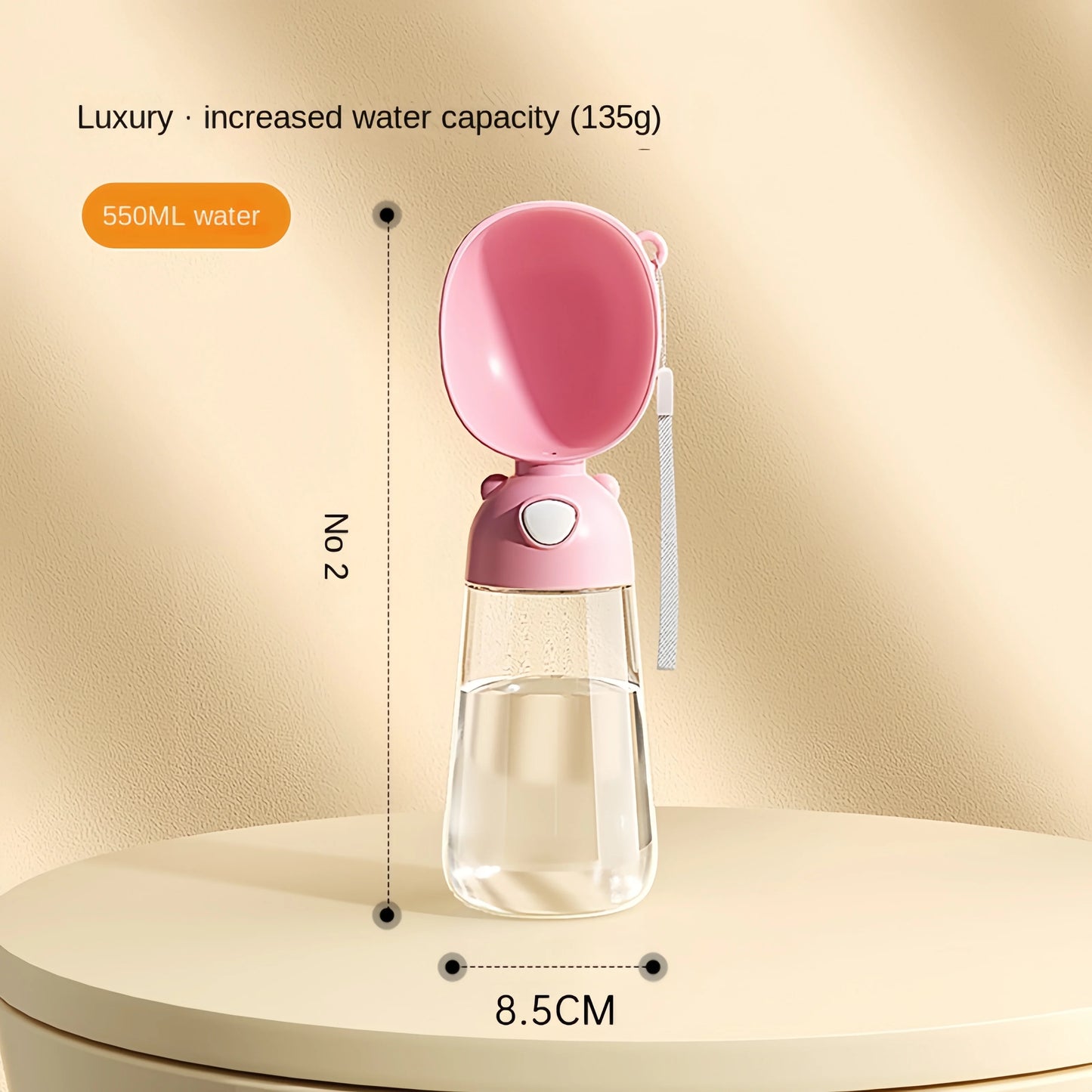 Portable Dog Water Bottle – Travel Pet Cup with Food Dispenser