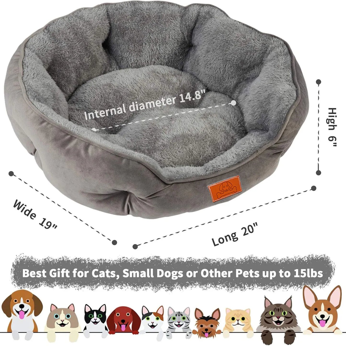 Pet Bed for Small and Large Pets – Soft, Washable & Water-Resistant