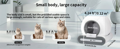 DOEL Smart Automatic Self-Cleaning Cat Litter Box with App Control and Mat – Large Multi-Cat Toilet