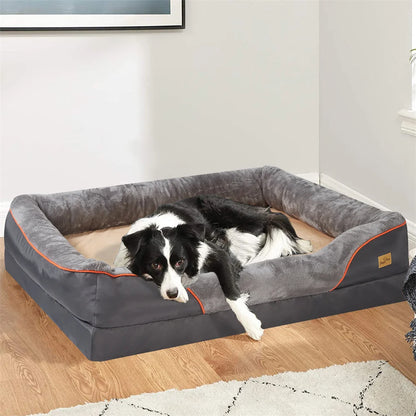 Jumbo Large Orthopedic Dog Bed – Memory Foam Pet Sofa Couch