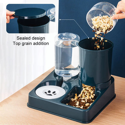 [UK STOCK] Automatic Cat Feeder & Water Dispenser – 2-in-1 Food and Water Station