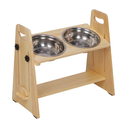 Height Adjustable Elevated Dog Bowls – Raised Feeder Stand for Dogs of All Sizes