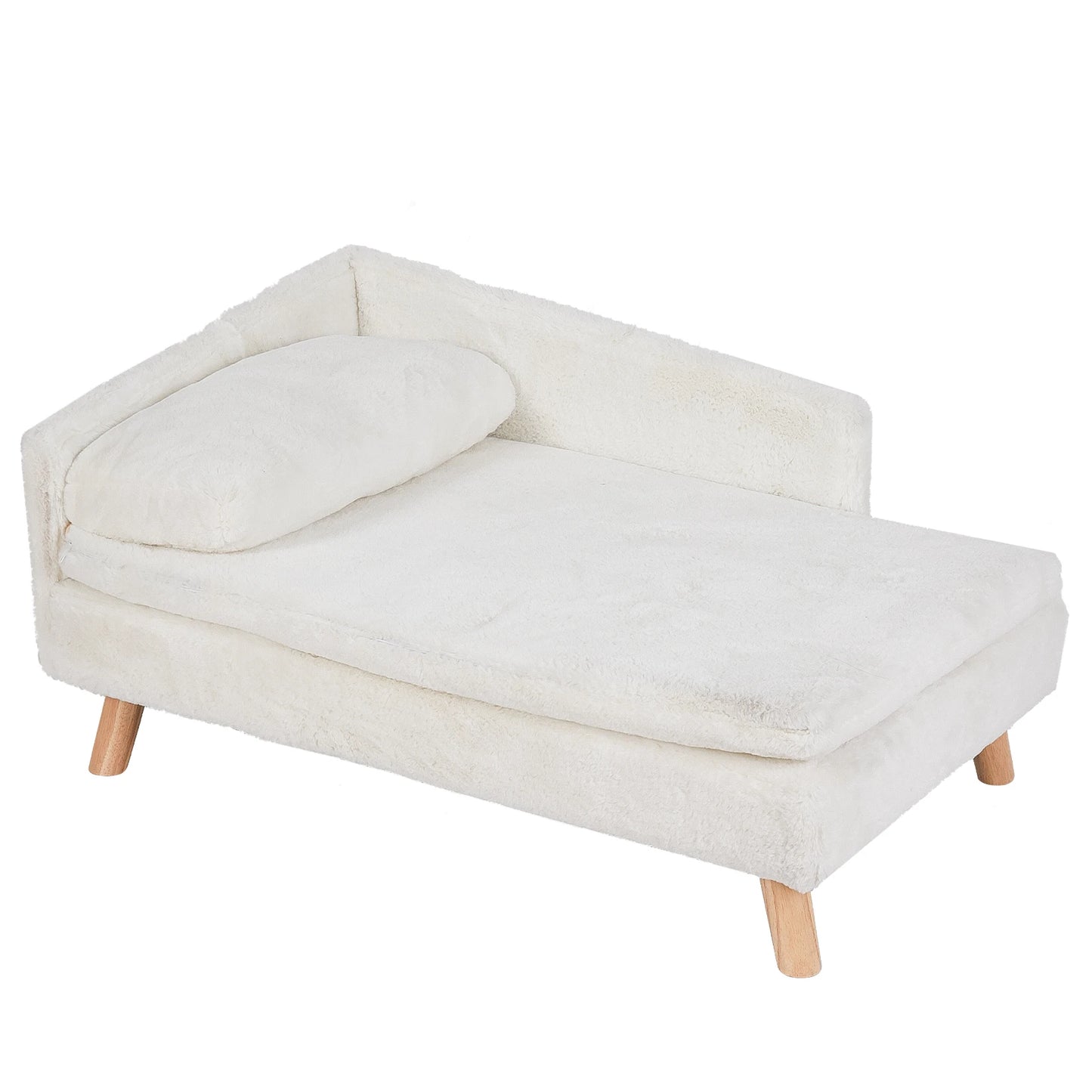 Elevated Pet Bed – Nordic Pet Sofa with Waterproof Cozy Pad & Sturdy Wooden Legs