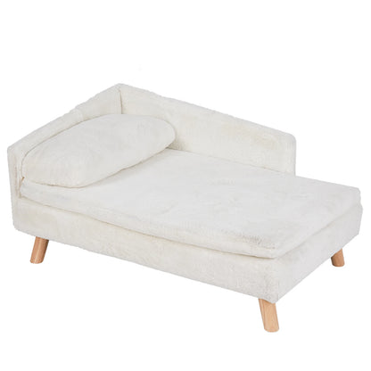 Elevated Pet Bed – Nordic Pet Sofa with Waterproof Cozy Pad & Sturdy Wooden Legs