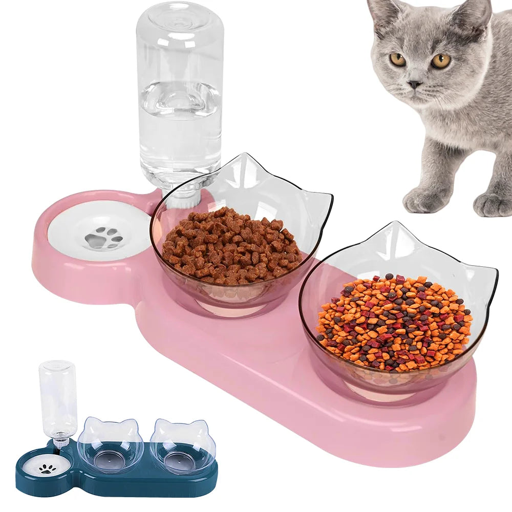 Automatic Pet Feeder & Water Dispenser – Food and Water Bowl for Cats and Dogs