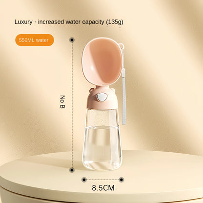 Portable Dog Water Bottle – Travel Pet Cup with Food Dispenser