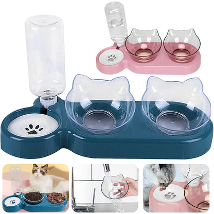 Automatic Pet Feeder & Water Dispenser – Food and Water Bowl for Cats and Dogs
